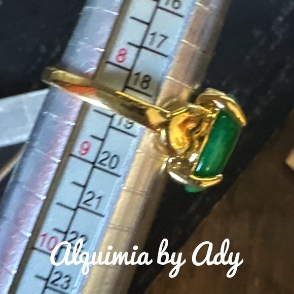 Alquimia Green and Gold Ring imperial jade - Picture 2 of 2